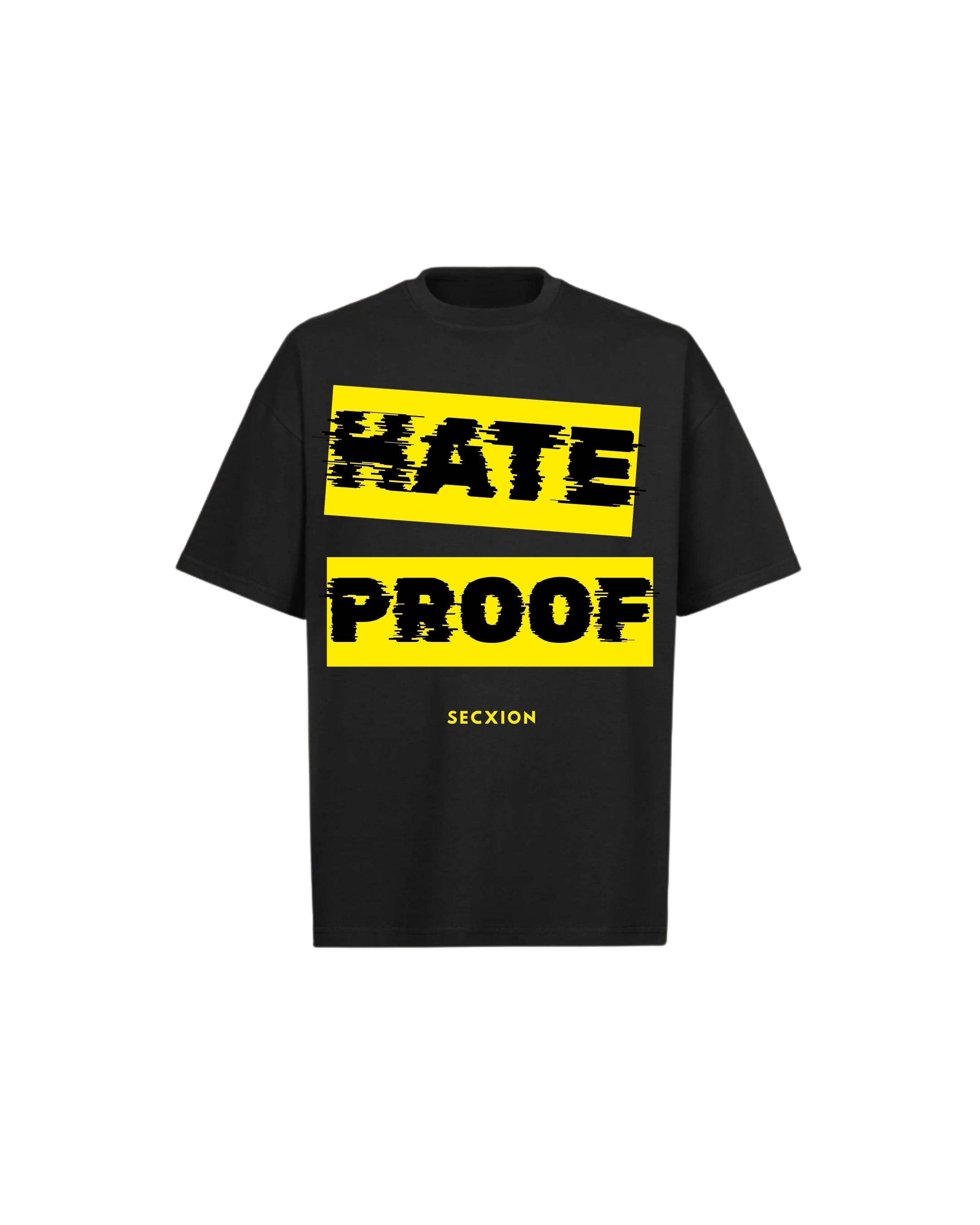 HATE PROOF Tee – Black / Yellow
